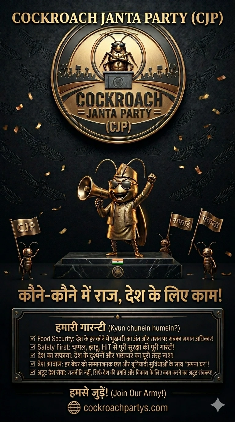 Janta Cockroach Party Mission India official poster